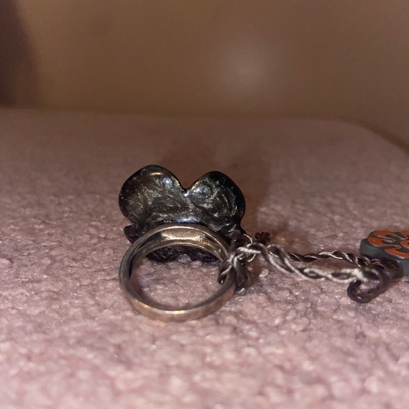 Charcoal Flower Statement Ring - Picture 3 of 3